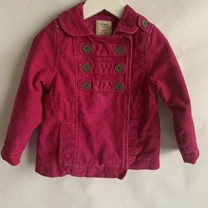 Girl's Old Navy Fuchsia Pink Peacoat Double Breast